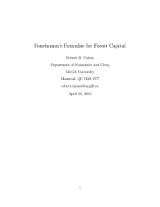 Faustmann’s Formulae for Forest Capital