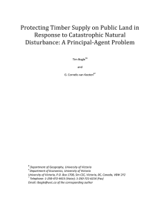 Protecting Timber Supply on Public Land in Response to Catastrophic Natural