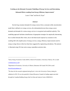 Catching on the Rebound: Economic Modelling of Energy Services and... Rebound Effects resulting from Energy Efficiency Improvements