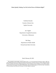 Water Quality Trading: Can We Get the Prices of Pollution... Yoshifumi Konishi Faculty of Liberal Arts Sophia University