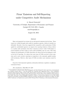 Firms’Emissions and Self-Reporting under Competitive Audit Mechanisms