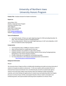 University of Northern Iowa University Honors Program