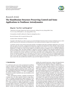 Research Article The Hamiltonian Structure-Preserving Control and Some Applications to Nonlinear Astrodynamics