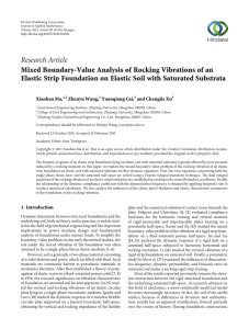 Research Article Mixed Boundary-Value Analysis of Rocking Vibrations of an