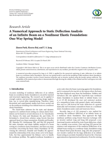 Research Article A Numerical Approach to Static Deflection Analysis