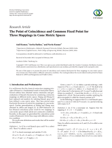 Research Article The Point of Coincidence and Common Fixed Point for