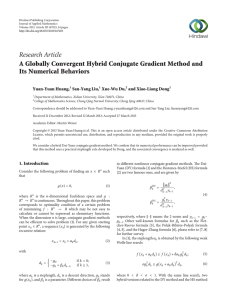 Research Article A Globally Convergent Hybrid Conjugate Gradient Method and Yuan-Yuan Huang,