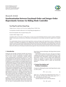 Research Article Synchronization between Fractional-Order and Integer-Order
