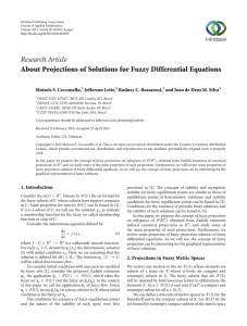 Research Article About Projections of Solutions for Fuzzy Differential Equations Jefferson Leite,