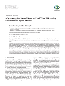 Research Article A Steganographic Method Based on Pixel-Value Differencing Hsien-Wen Tseng