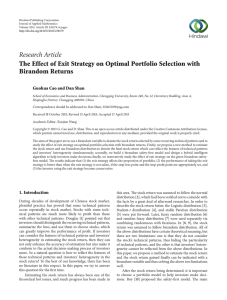 Research Article Birandom Returns Guohua Cao and Dan Shan