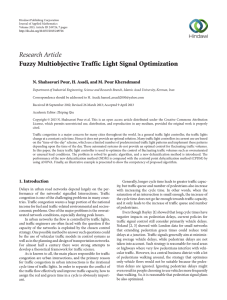 Research Article Fuzzy Multiobjective Traffic Light Signal Optimization