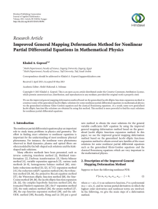 Research Article Improved General Mapping Deformation Method for Nonlinear