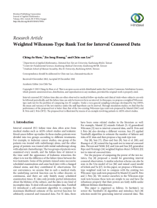 Research Article Weighted Wilcoxon-Type Rank Test for Interval Censored Data Ching-fu Shen,