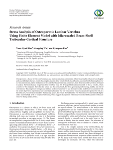 Research Article Stress Analysis of Osteoporotic Lumbar Vertebra