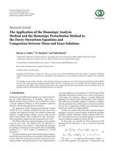 Research Article The Application of the Homotopy Analysis the Davey-Stewartson Equations and