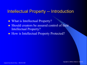 Intellectual Property -- Introduction