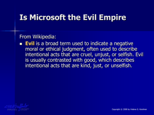 Is Microsoft the Evil Empire