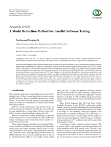 Research Article A Model Reduction Method for Parallel Software Testing