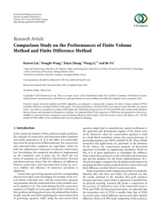 Research Article Comparison Study on the Performances of Finite Volume Renwei Liu,