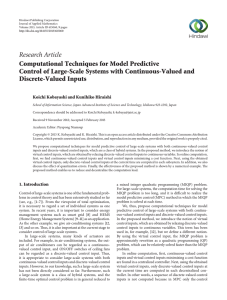 Research Article Computational Techniques for Model Predictive