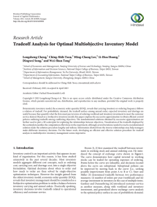 Research Article Tradeoff Analysis for Optimal Multiobjective Inventory Model Longsheng Cheng, Ching-Shih Tsou,