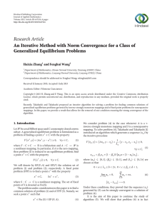 Research Article Generalized Equilibrium Problems Haixia Zhang