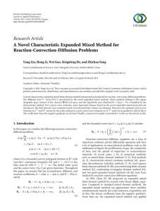 Research Article A Novel Characteristic Expanded Mixed Method for Reaction-Convection-Diffusion Problems