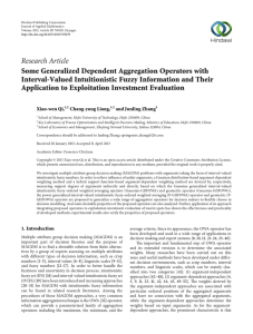 Research Article Some Generalized Dependent Aggregation Operators with