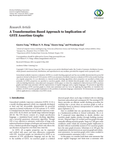 Research Article A Transformation-Based Approach to Implication of GSTE Assertion Graphs Guowu Yang,