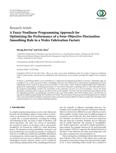 Research Article A Fuzzy Nonlinear Programming Approach for