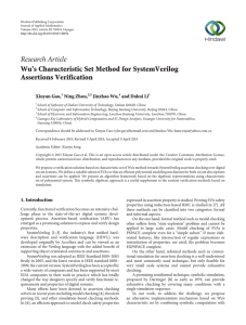 Research Article Wu’s Characteristic Set Method for SystemVerilog Assertions Verification Xinyan Gao,