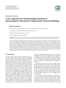 Research Article A New Approach for Solving Weight Functions of