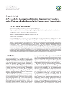 Research Article A Probabilistic Damage Identification Approach for Structures