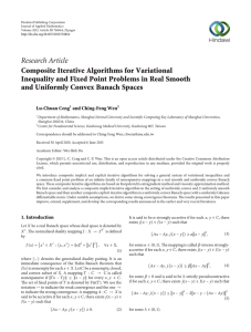 Research Article Composite Iterative Algorithms for Variational and Uniformly Convex Banach Spaces