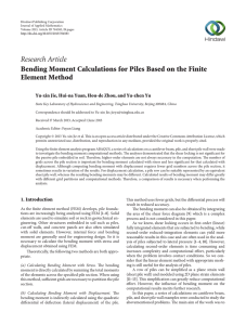 Research Article Bending Moment Calculations for Piles Based on the Finite