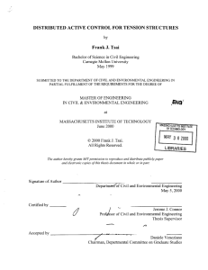 fNG 0 DISTRIBUTED  ACTIVE  CONTROL  FOR TENSION  STRUCTURES