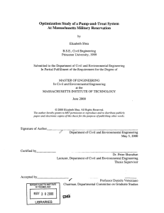 Optimization  Study of a Pump-and-Treat System