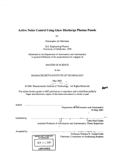 Active  Noise  Control Using  Glow  Discharge ...