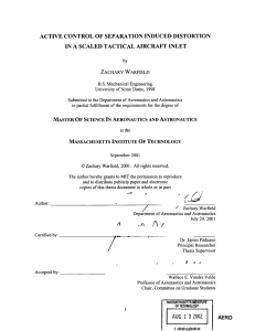 ACTIVE  CONTROL  OF SEPARATION  INDUCED  DISTORTION by