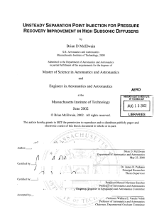 UNSTEADY  SEPARATION  POINT  INJECTION  FOR ... RECOVERY  IMPROVEMENT  IN  HIGH  SUBSONIC ...