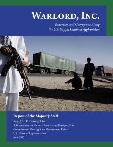 Warlord, Inc. Extortion and Corruption Along the U.S. Supply Chain in Afghanistan