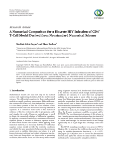 Research Article T-Cell Model Derived from Nonstandard Numerical Scheme