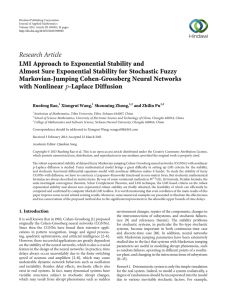 Research Article LMI Approach to Exponential Stability and Markovian-Jumping Cohen-Grossberg Neural Networks