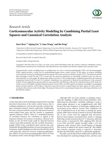 Research Article Corticomuscular Activity Modeling by Combining Partial Least