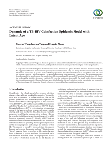 Research Article Dynamic of a TB-HIV Coinfection Epidemic Model with Latent Age