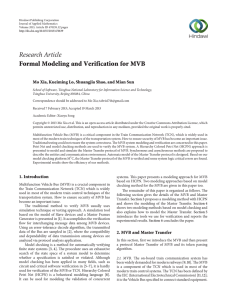 Research Article Formal Modeling and Verification for MVB