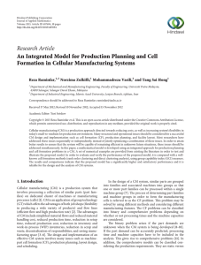 Research Article An Integrated Model for Production Planning and Cell