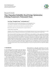 Research Article Time-Dependent Reliability-Based Design Optimization Utilizing Nonintrusive Polynomial Chaos Yao Wang,
