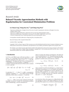 Research Article Relaxed Viscosity Approximation Methods with Regularization for Constrained Minimization Problems